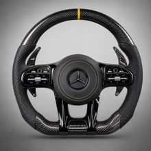 Volant Carbone Custom – Mercedes-AMG Édition Jaune | Étoile Noir Brillant