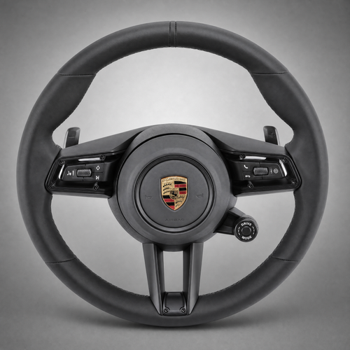 Volant Porsche Sport Custom –  | Cuir Noir & Sélecteur Drive Mode