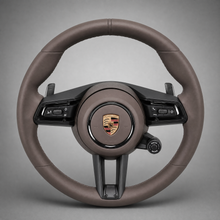 Volant Porsche Sport Custom – Cuir Chocolat | Sélecteur Drive Mode
